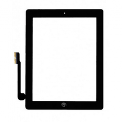 Touch screen tasto interno Nero (A++) compreso biadesivo iPad 3