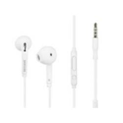 Auricolare + Microfono + Tasti Volume Jack 3.5mm Bianco **Bulk** Stereo